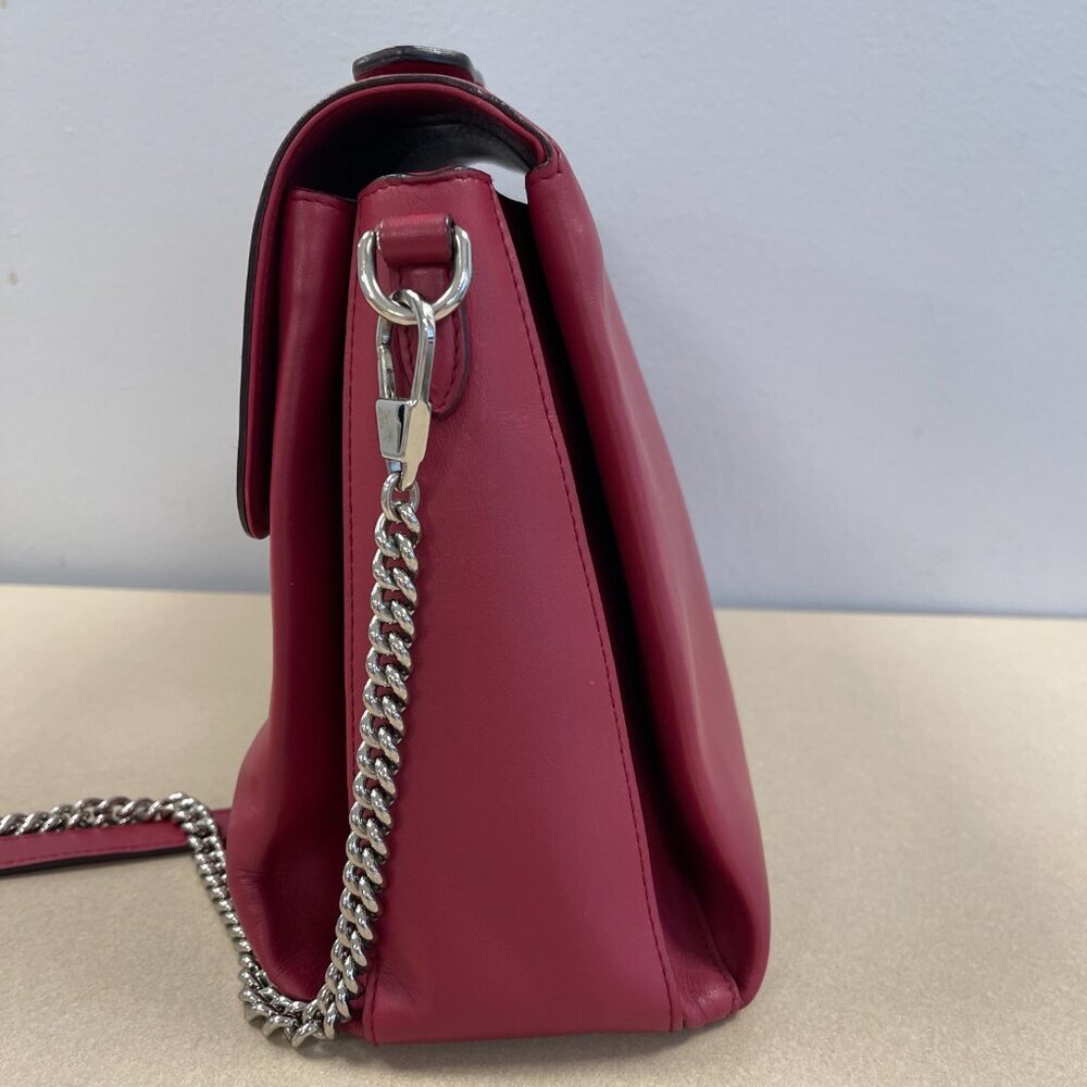 Gucci Interlocking G Top Handle Bag in Red Calfskin Leather - Preowned - Picture 7 of 16